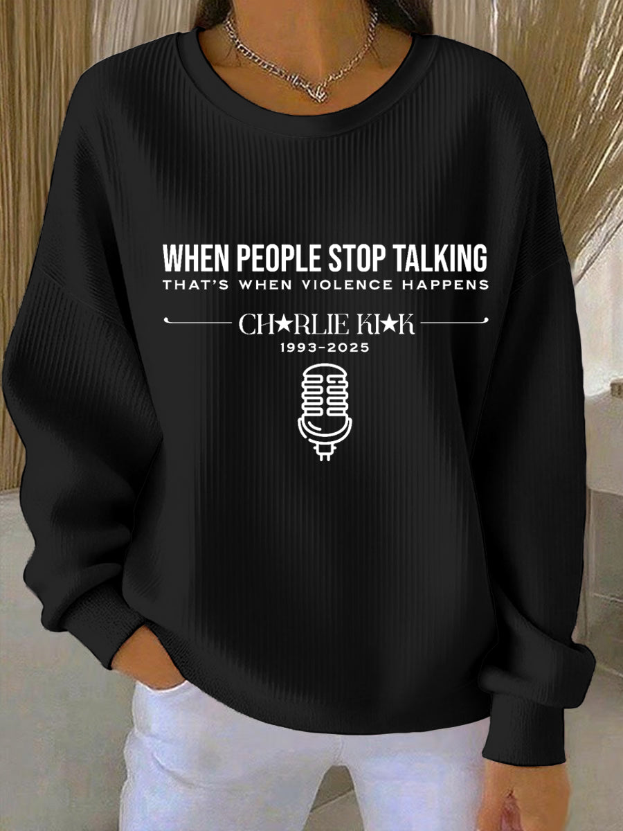 Women's R.I.P Charlie Kirk,Memorial Inspirational Quote Sweatshirt