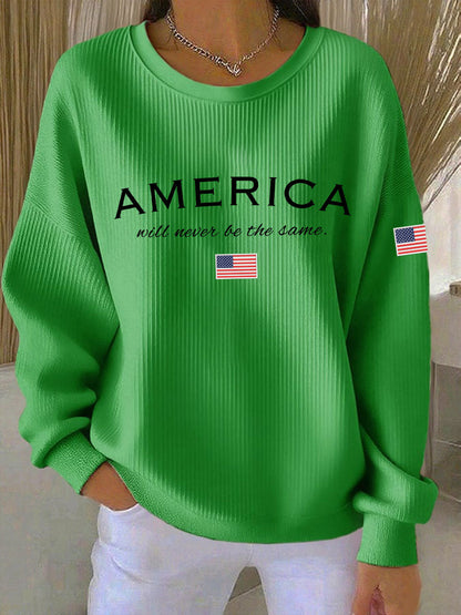 Women's American Will Never Be The Same Printed Casual Sweatshirt