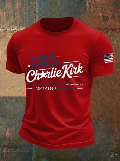 Men's A True Patriot Printed Casual T-Shirt