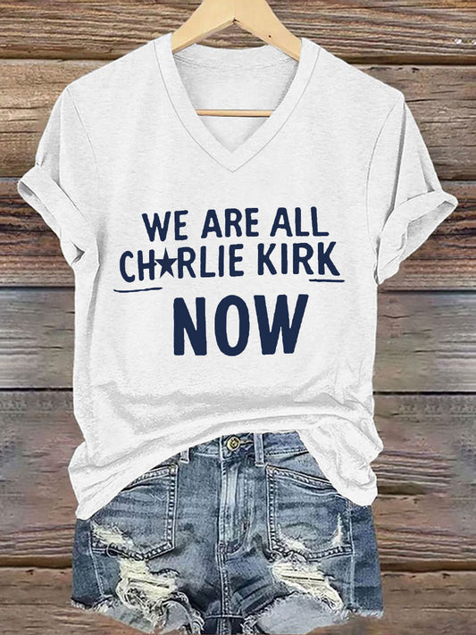 Women's Voice of Freedom Printed Casual T-shirt