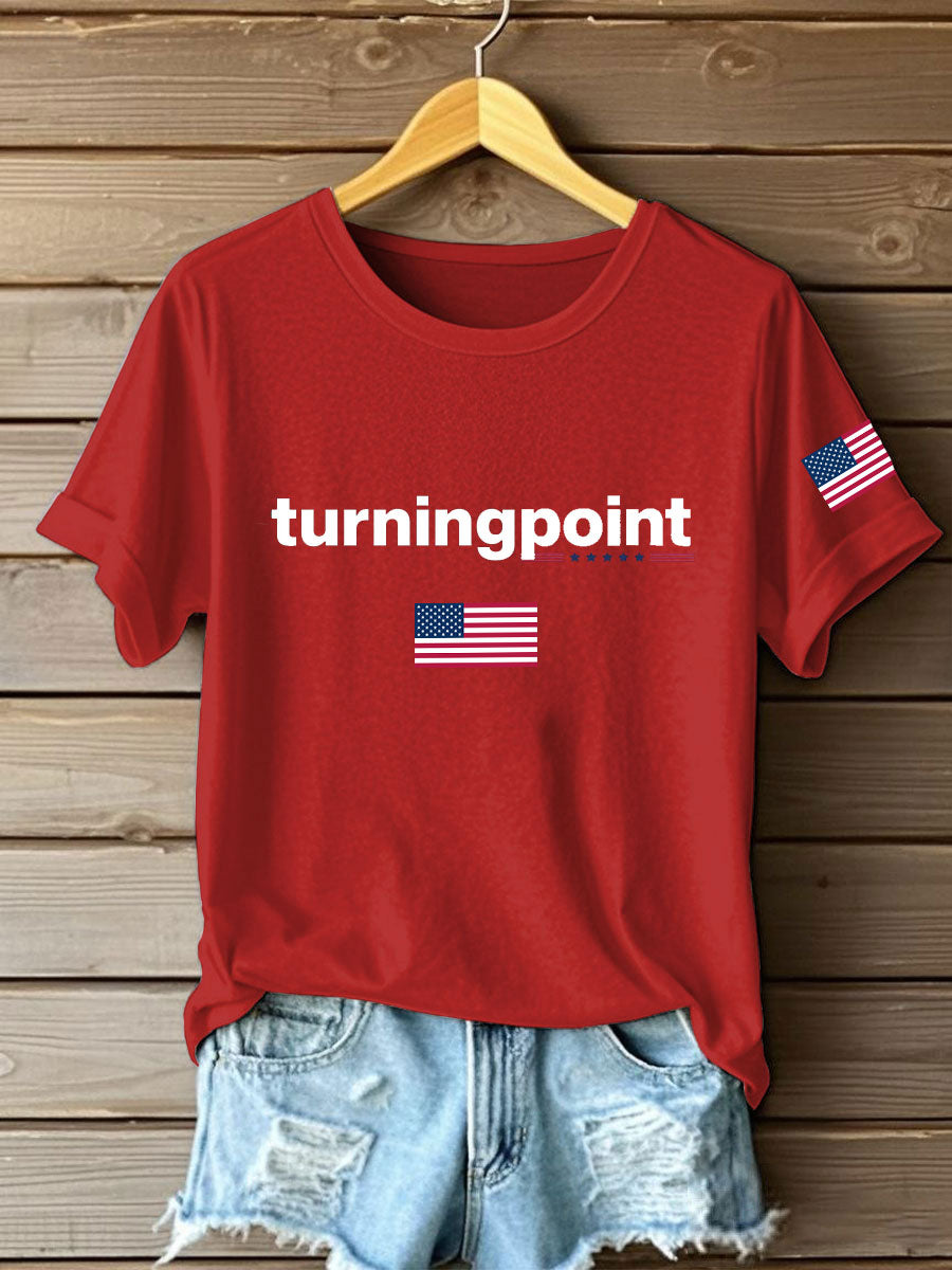 Women's Turning Point Printed Iron On Short Sleeve T-Shirt