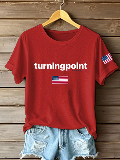 Women's Turning Point Printed Iron On Short Sleeve T-Shirt