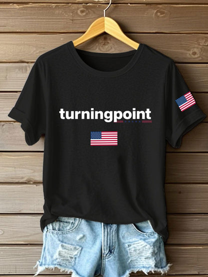 Women's Turning Point Printed Iron On Short Sleeve T-Shirt