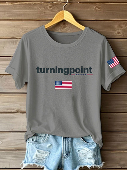 Women's Turning Point Printed Iron On Short Sleeve T-Shirt