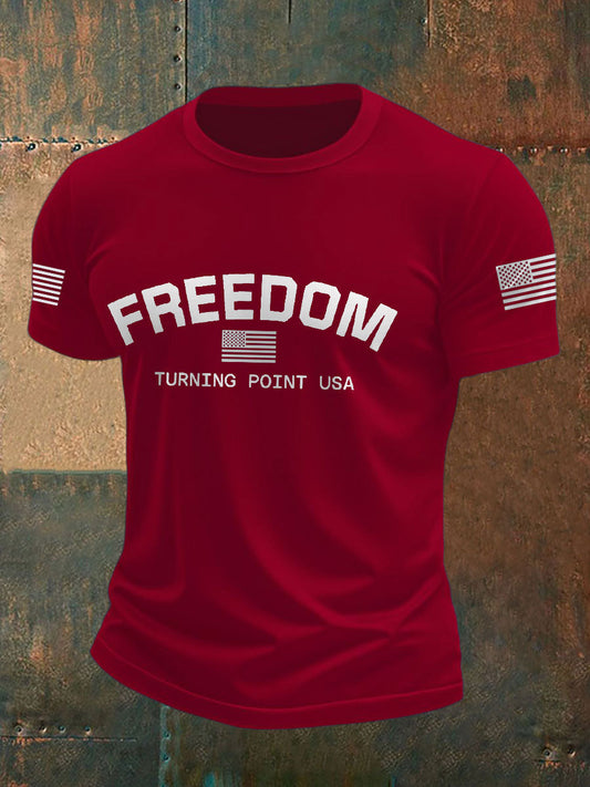 Men's Turning Point USA Flag Printed T-shirt