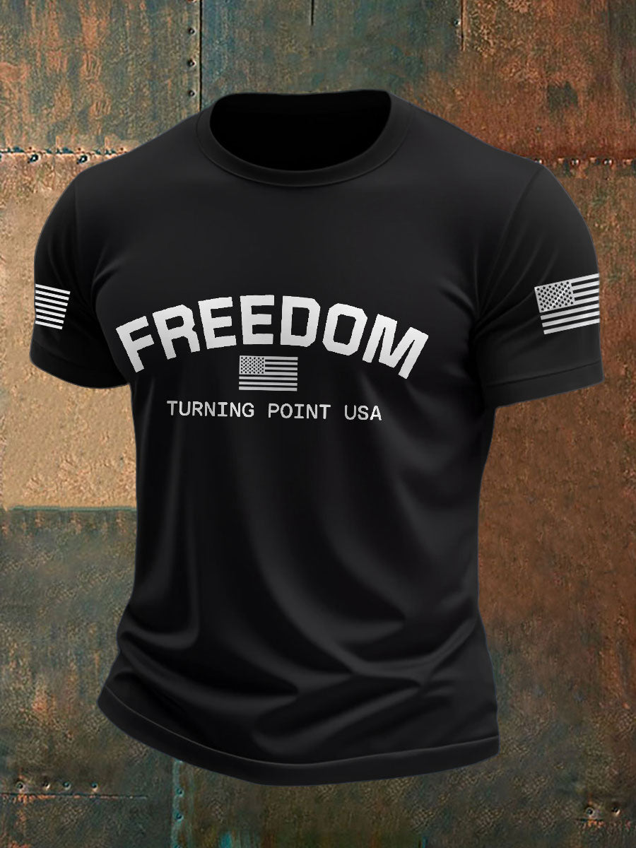 Men's Turning Point USA Flag Printed T-shirt