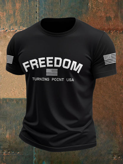 Men's Turning Point USA Flag Printed T-shirt