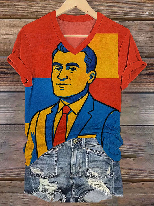 Women's Voice of Freedom Printed Casual T-shirt