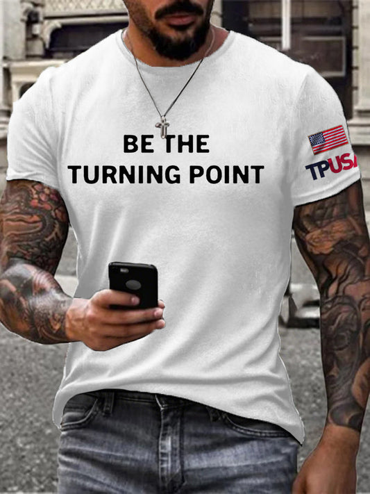 Men's Turning Point USA Flag Printed T-shirt