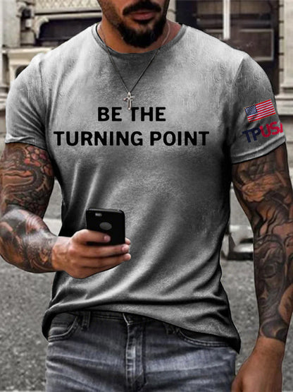 Men's Turning Point USA Flag Printed T-shirt