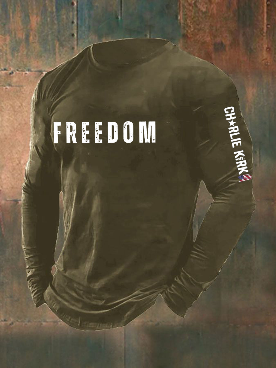 Men's Freedom Is Not Free R.I.P Charlie Kirk Long Sleeve T-shirt