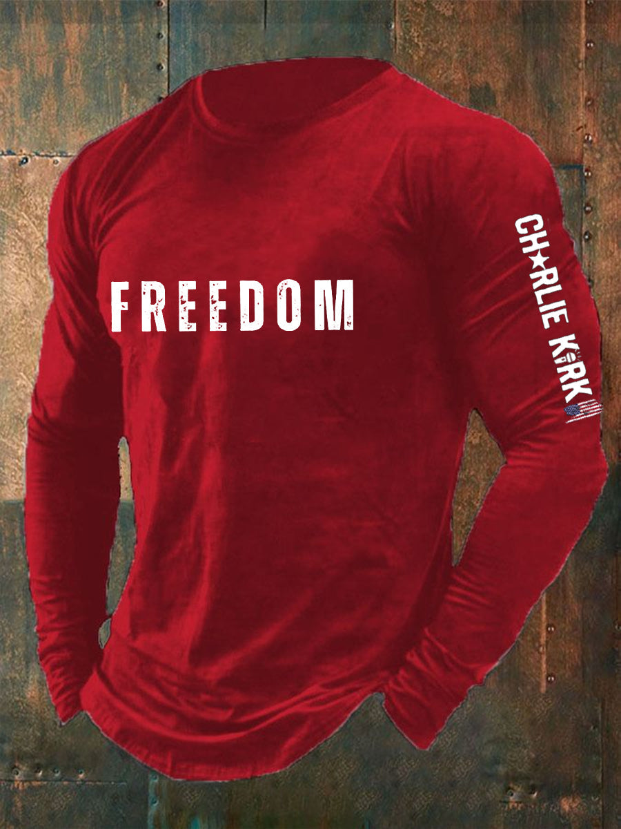 Men's Freedom Is Not Free R.I.P Charlie Kirk Long Sleeve T-shirt