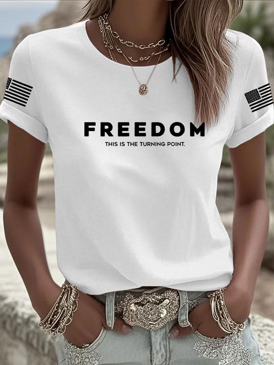 Women's Freedom Is Not Free This is the Turning Point R.I.P Charlie Kirk Short Sleeve T-shirt