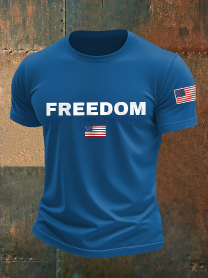 Men's Freedom Don't Stop Fighting R.I.P Charlie Kirk Tee