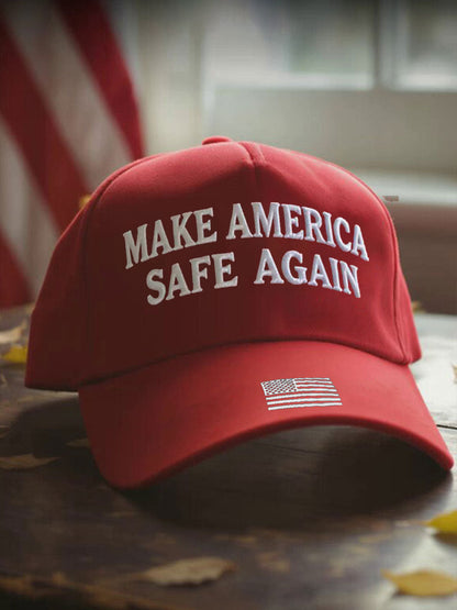 Unisex Make America Safe Again Flag Print Hat