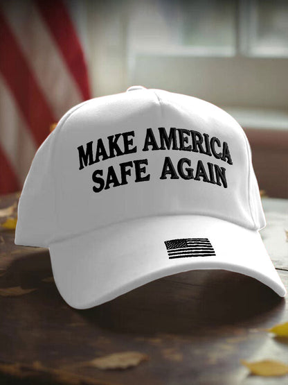 Unisex Make America Safe Again Flag Print Hat
