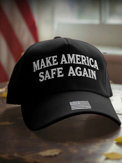 Unisex Make America Safe Again Flag Print Hat