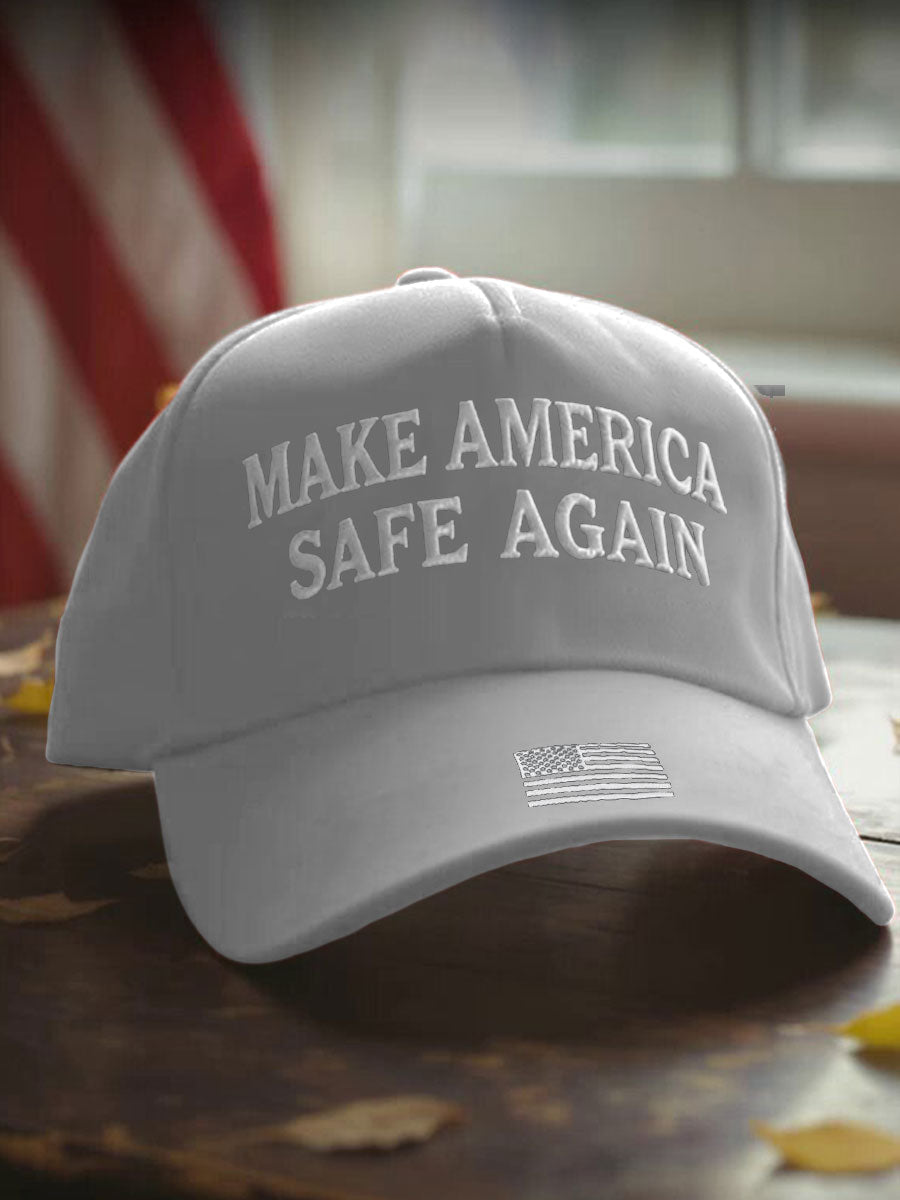 Unisex Make America Safe Again Flag Print Hat