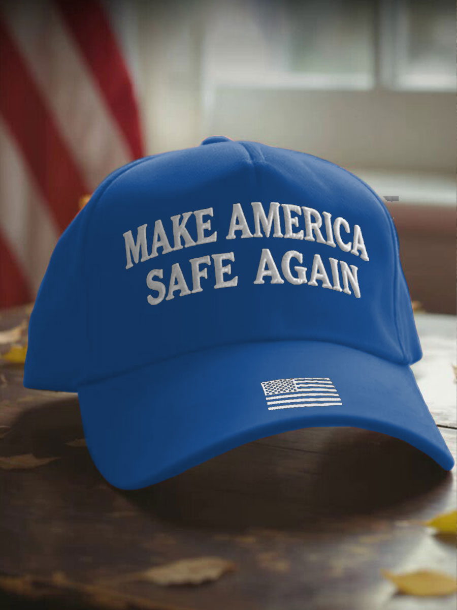 Unisex Make America Safe Again Flag Print Hat