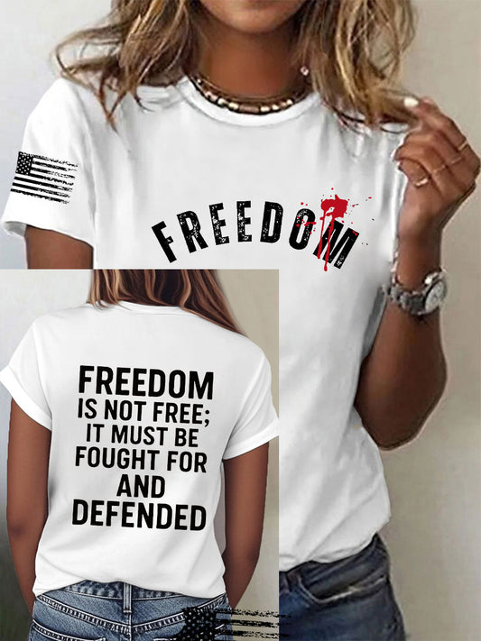 Women's Freedom Is Not Free This is the Turning Point R.I.P Charlie Kirk Short Sleeve T-shirt