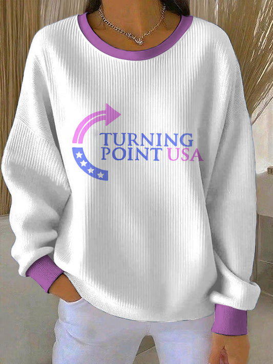 Women's Turning Point Printed Round Neck Long Sleeved Sweatshirt