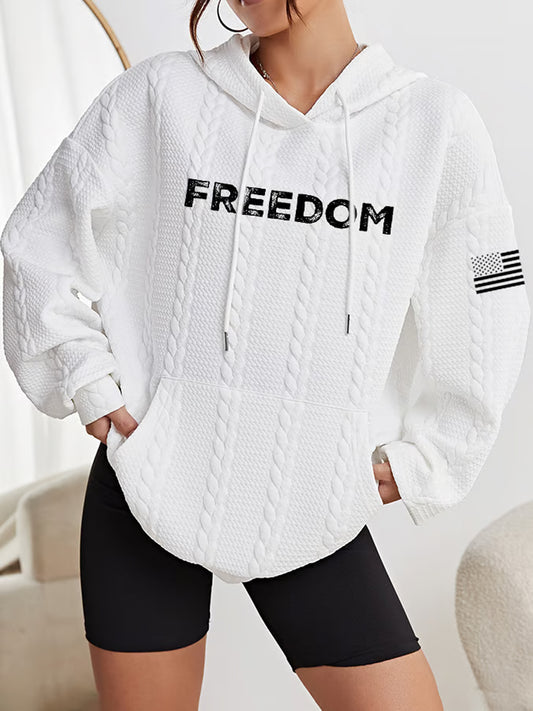 Women's Freedom Is Not Free This is the Turning Point R.I.P Charlie Kirk Printed Hooded Sweatshirt
