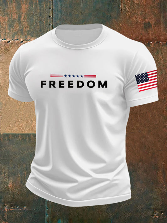 Men's Vintage Freedom Casual T-Shirt