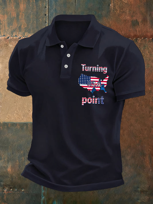 Men's Vintage Holiday Business Casual Polo Shirt