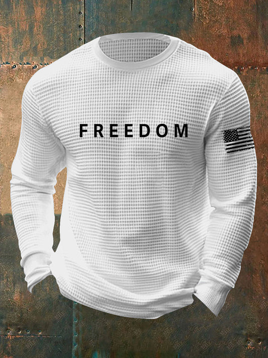 Men's Freedom Is Not Free R.I.P Charlie Kirk Waffle Long Sleeve T-Shirt