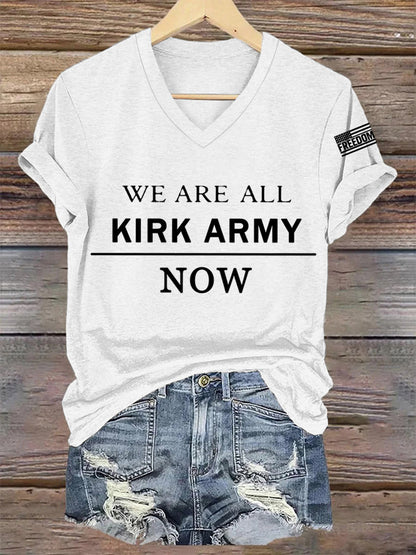 Women's We Are All Charlie Kirk Army Now! R.I.P Charlie Kirk Tee