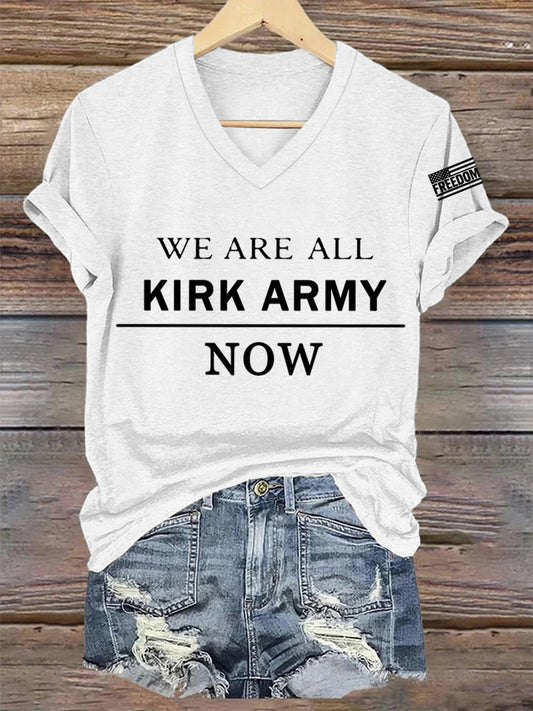 Women's We Are All Charlie Kirk Army Now! R.I.P Charlie Kirk Tee