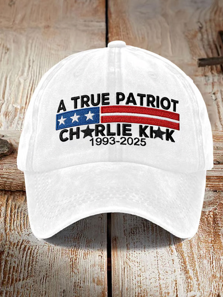 Unisex Turning Point USA Trump Charlie Kirk Commemorative Print Slouch Hat