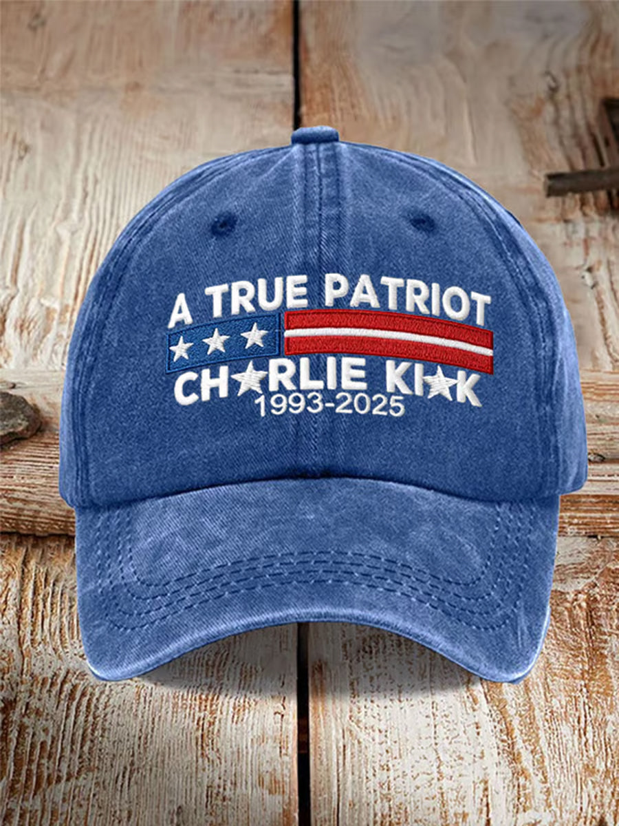 Unisex Turning Point USA Trump Charlie Kirk Commemorative Print Slouch Hat
