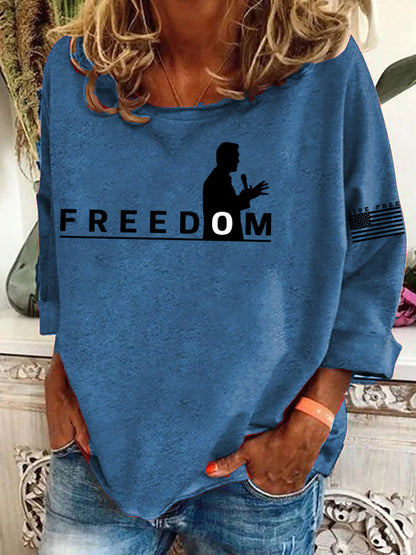 Women's Freedom Live Free Print Sweatshirt