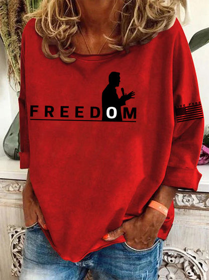 Women's Freedom Live Free Print Sweatshirt