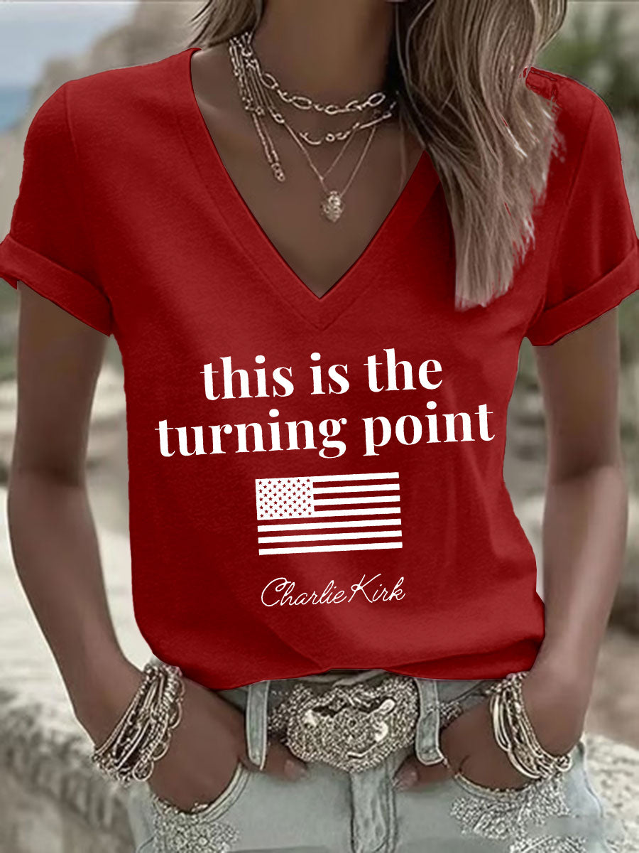 Women’s patriotic print T-shirt