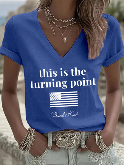 Women’s patriotic print T-shirt