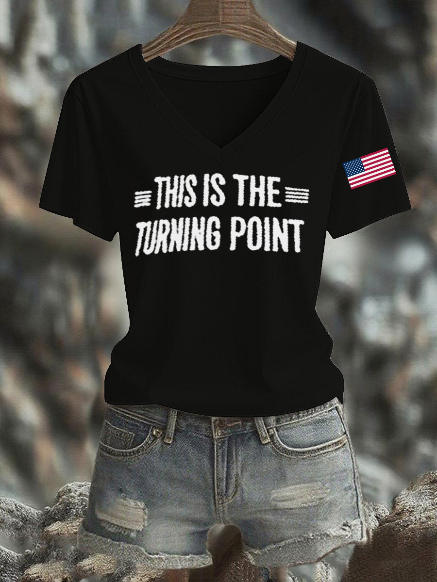Women's This Is The Turning Point Printed T-shirt
