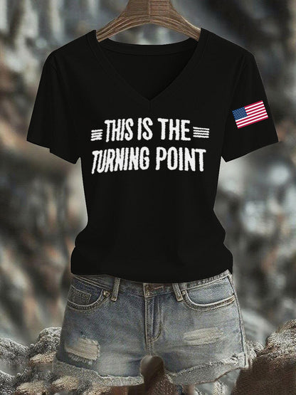 Women's This Is The Turning Point Printed T-shirt