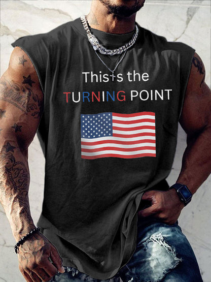 Men's This Is The Turning Point Printed T-shirt Vests