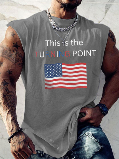 Men's This Is The Turning Point Printed T-shirt Vests