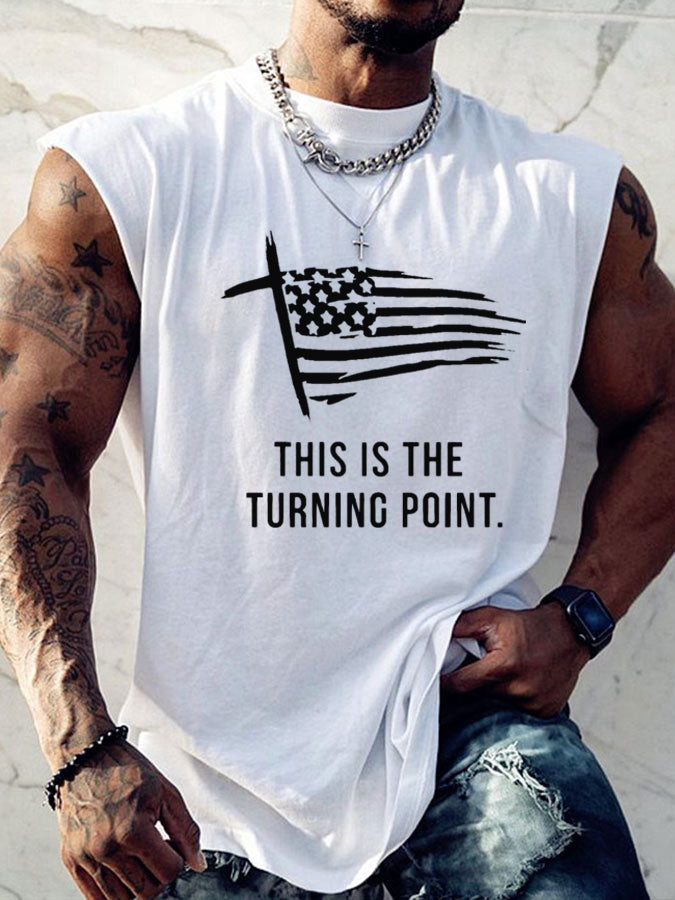 Men's This Is The Turning Point Printed T-shirt Vests