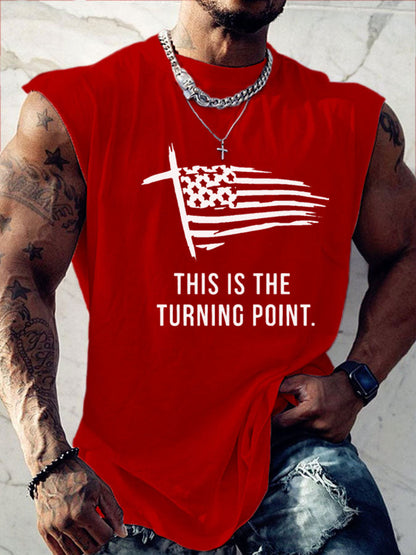 Men's This Is The Turning Point Printed T-shirt Vests