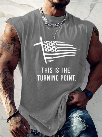 Men's This Is The Turning Point Printed T-shirt Vests