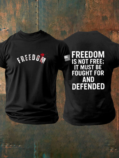 Men's Freedom Is Not Free R.I.P Charlie Kirk Short Sleeve T-Shirt