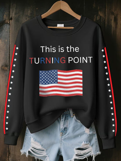 Women's This Is The Turning Point Printed Sweatshirt