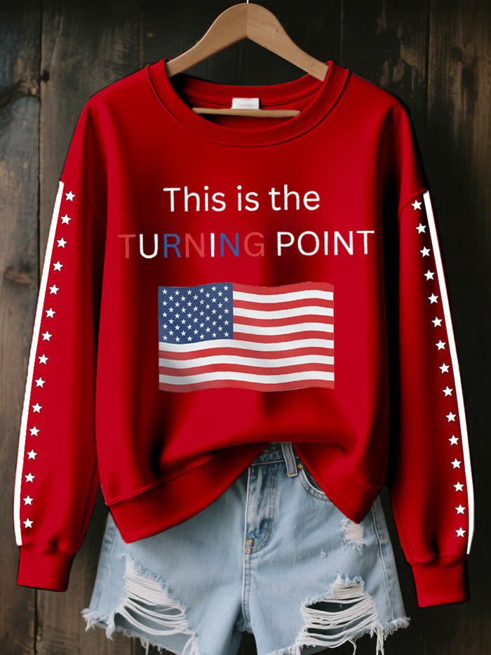 Women's This Is The Turning Point Printed Sweatshirt