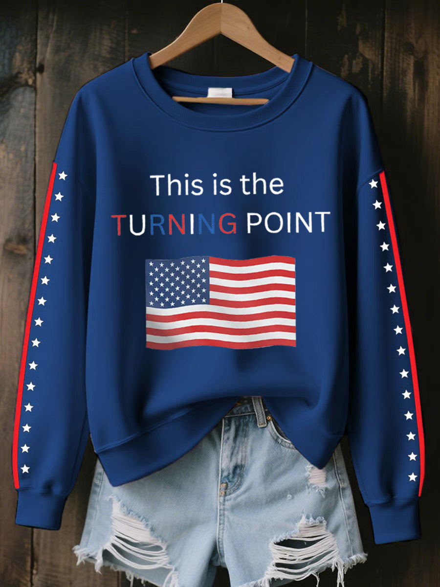 Women's This Is The Turning Point Printed Sweatshirt
