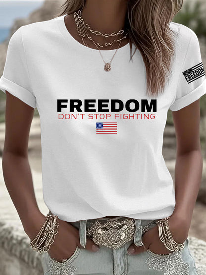 Women's Freedom Don't s Top Fighting R.I.P Charlie Kirk Tee