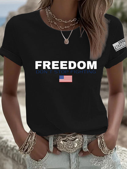 Women's Freedom Don't s Top Fighting R.I.P Charlie Kirk Tee